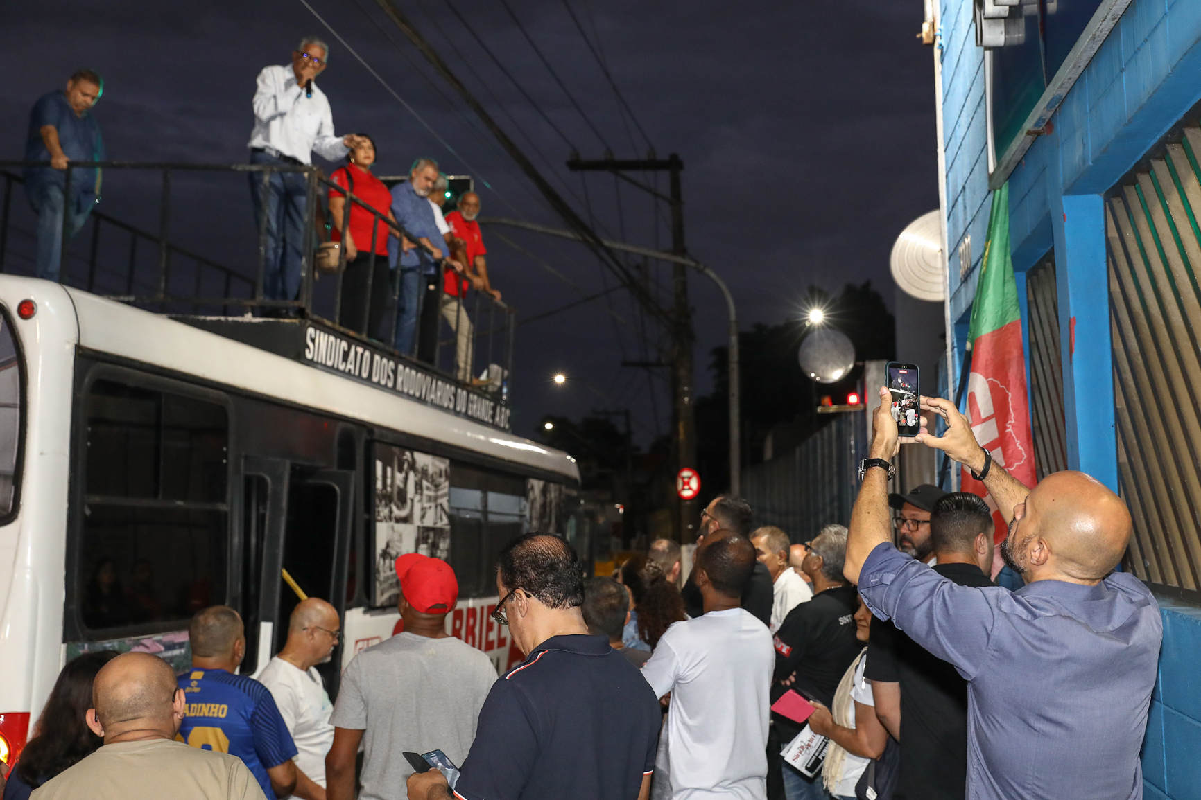 Ato contra a demissão do representante dos trabalhadores por injusta causa na Sherwin Williams. Estrada do Montanhão, 3.000 - São Bernardo do Campo/SP. Fotos Dino Santos. Brasil_13_02_2026.