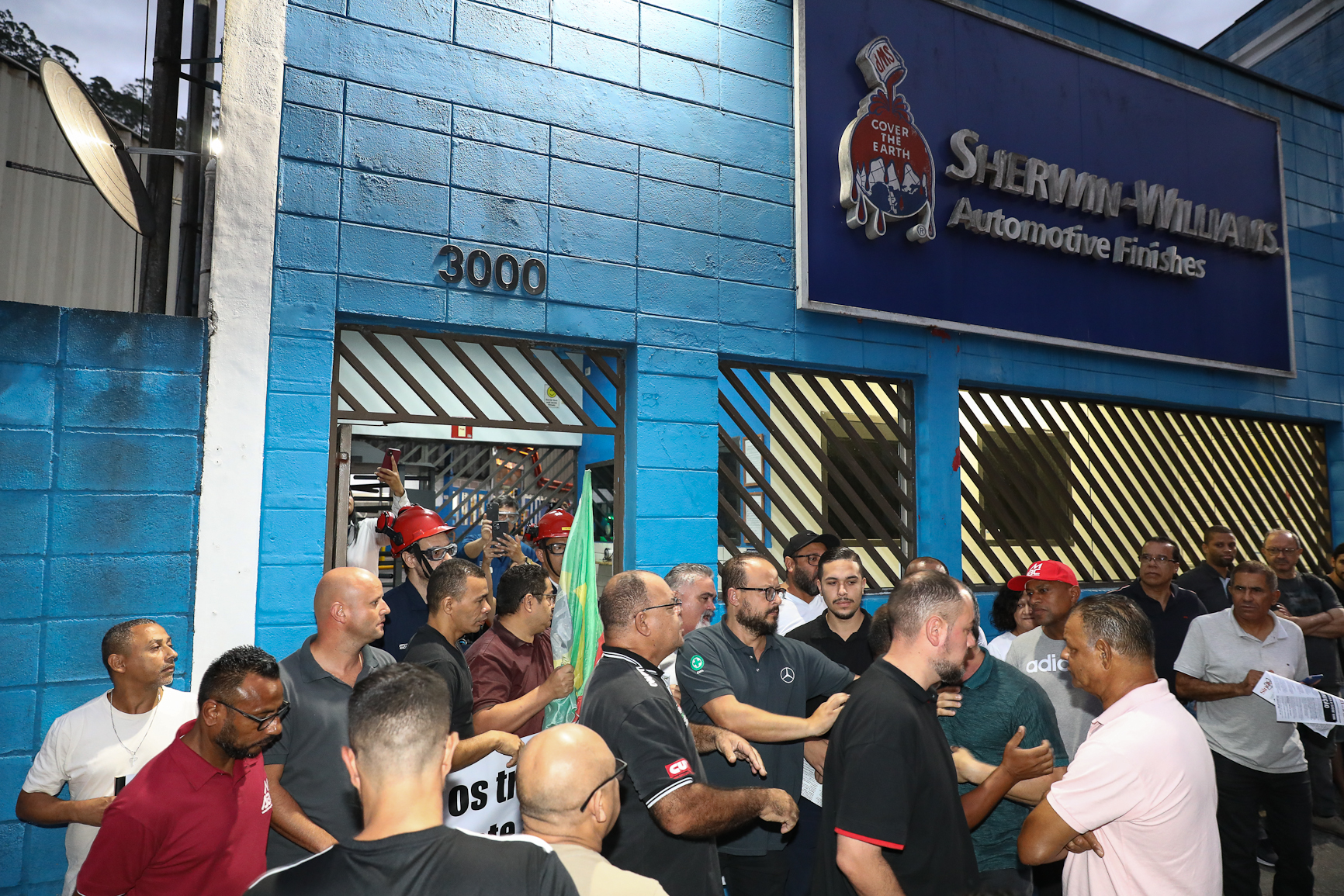 Ato contra a demissão do representante dos trabalhadores por injusta causa na Sherwin Williams. Estrada do Montanhão, 3.000 - São Bernardo do Campo/SP. Fotos Dino Santos. Brasil_13_02_2026.
