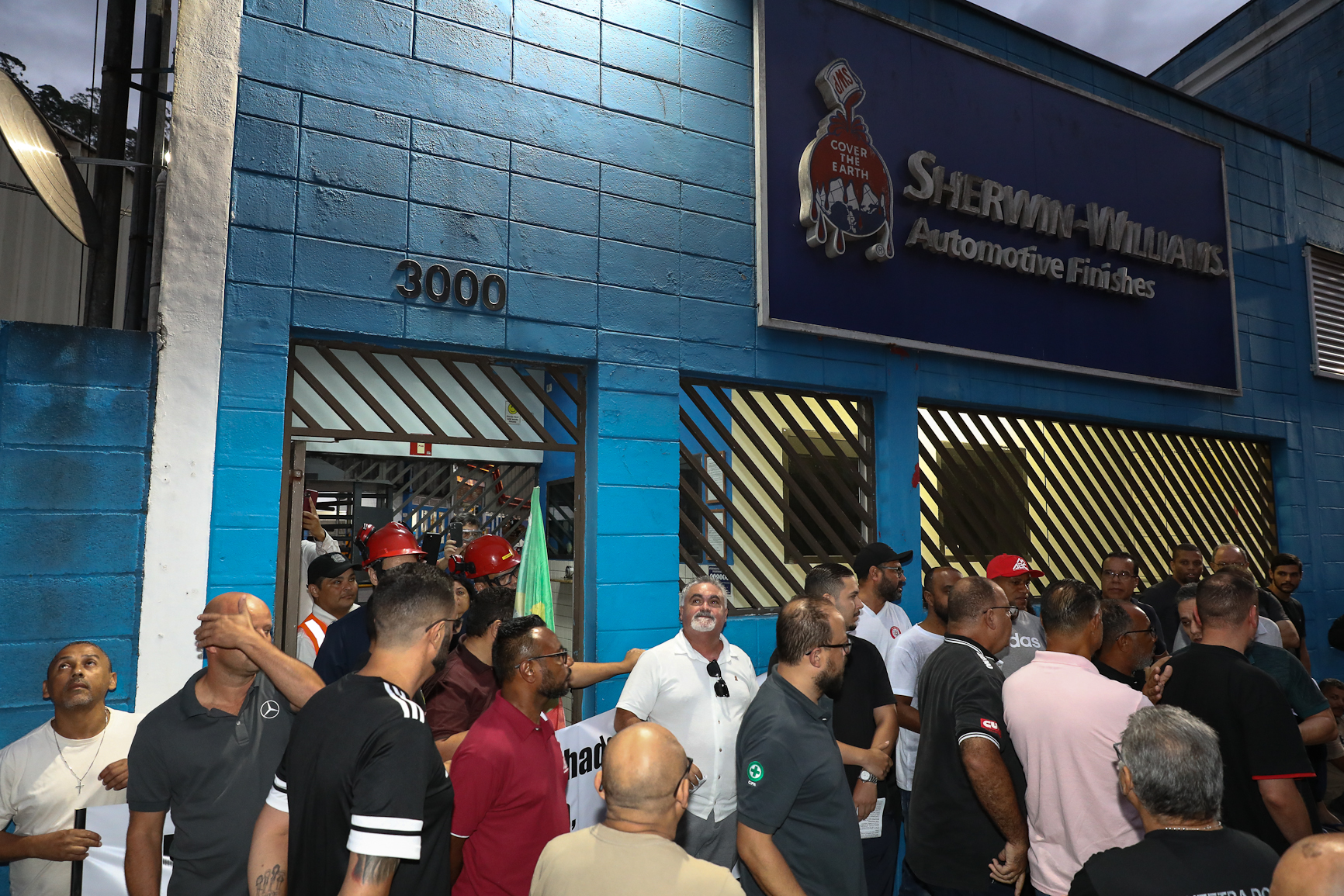 Ato contra a demissão do representante dos trabalhadores por injusta causa na Sherwin Williams. Estrada do Montanhão, 3.000 - São Bernardo do Campo/SP. Fotos Dino Santos. Brasil_13_02_2026.