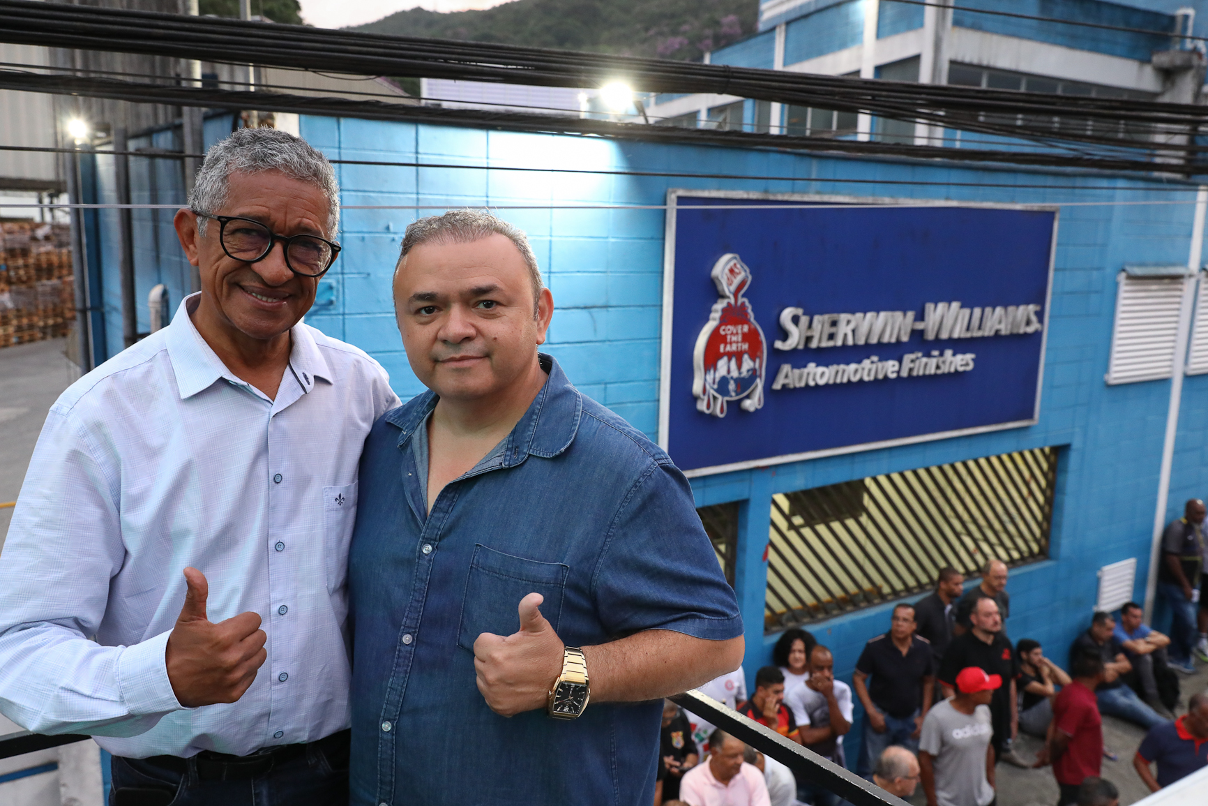 Ato contra a demissão do representante dos trabalhadores por injusta causa na Sherwin Williams. Estrada do Montanhão, 3.000 - São Bernardo do Campo/SP. Fotos Dino Santos. Brasil_13_02_2026.