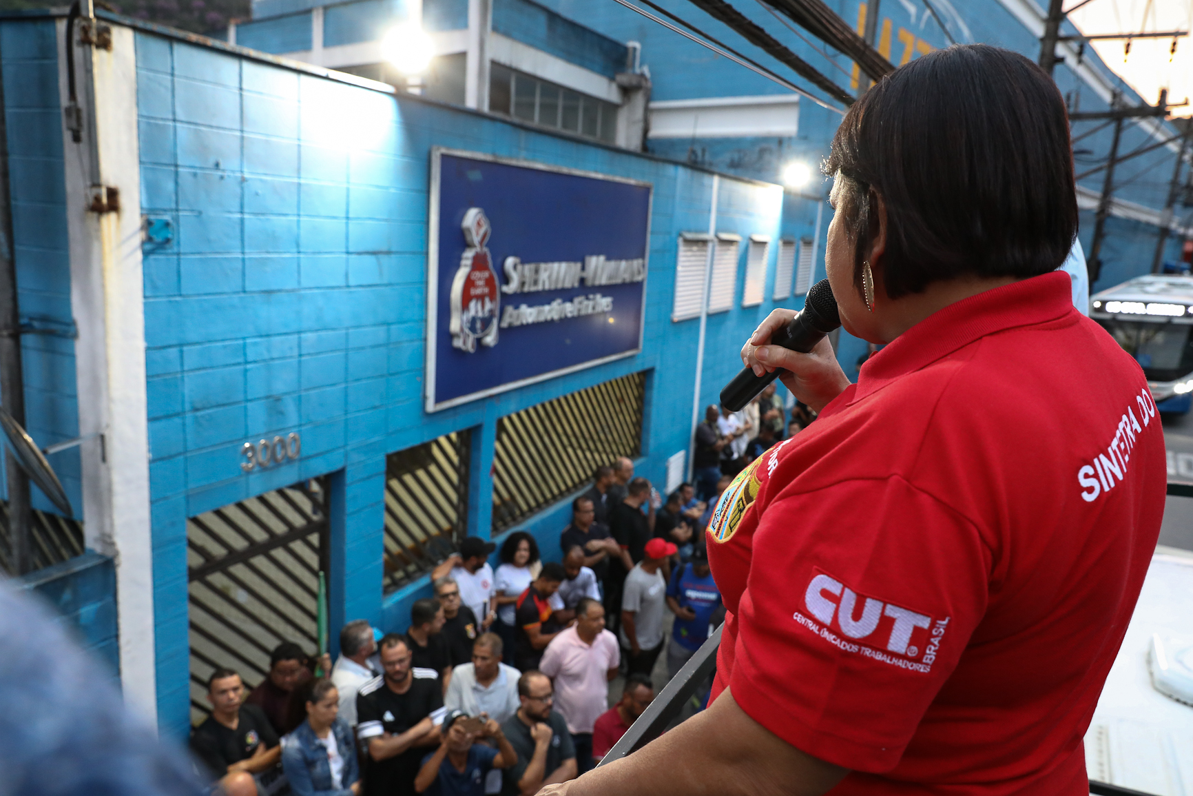 Ato contra a demissão do representante dos trabalhadores por injusta causa na Sherwin Williams. Estrada do Montanhão, 3.000 - São Bernardo do Campo/SP. Fotos Dino Santos. Brasil_13_02_2026.