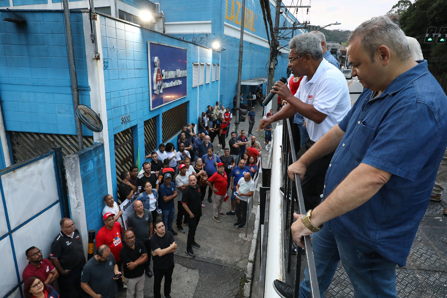Ato contra a demissão do representante dos trabalhadores por injusta causa na Sherwin Williams. Estrada do Montanhão, 3.000 - São Bernardo do Campo/SP. Fotos Dino Santos. Brasil_13_02_2026.
