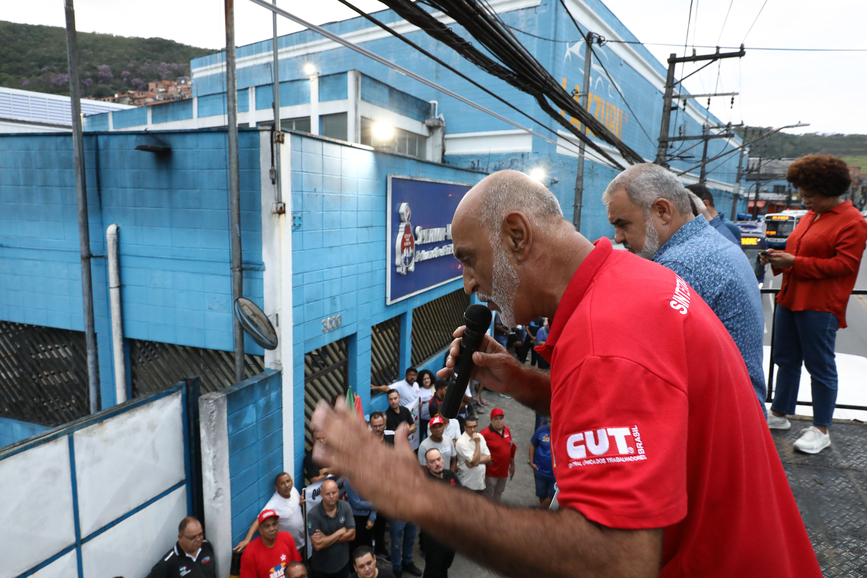 Ato contra a demissão do representante dos trabalhadores por injusta causa na Sherwin Williams. Estrada do Montanhão, 3.000 - São Bernardo do Campo/SP. Fotos Dino Santos. Brasil_13_02_2026.