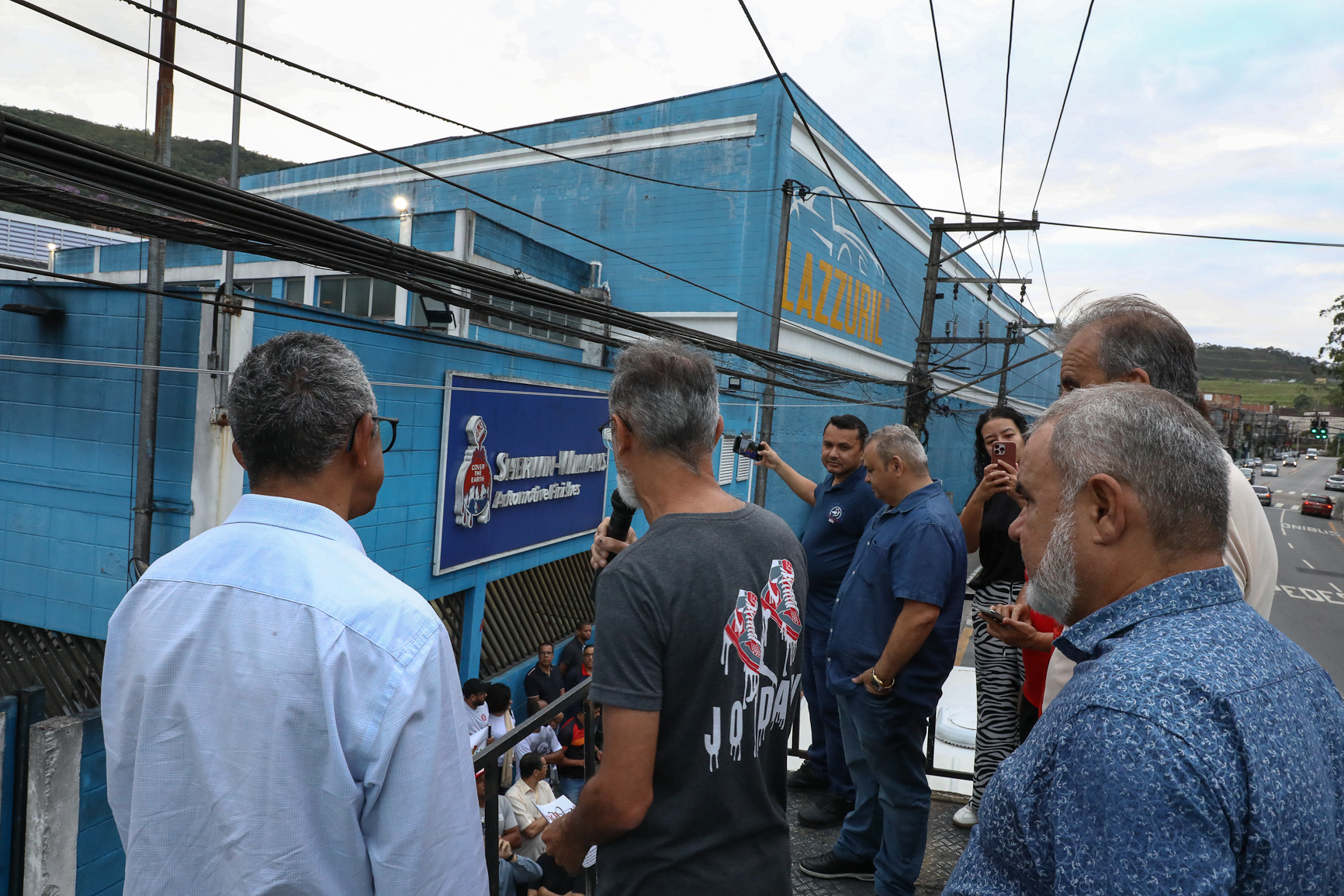 Ato contra a demissão do representante dos trabalhadores por injusta causa na Sherwin Williams. Estrada do Montanhão, 3.000 - São Bernardo do Campo/SP. Fotos Dino Santos. Brasil_13_02_2026.