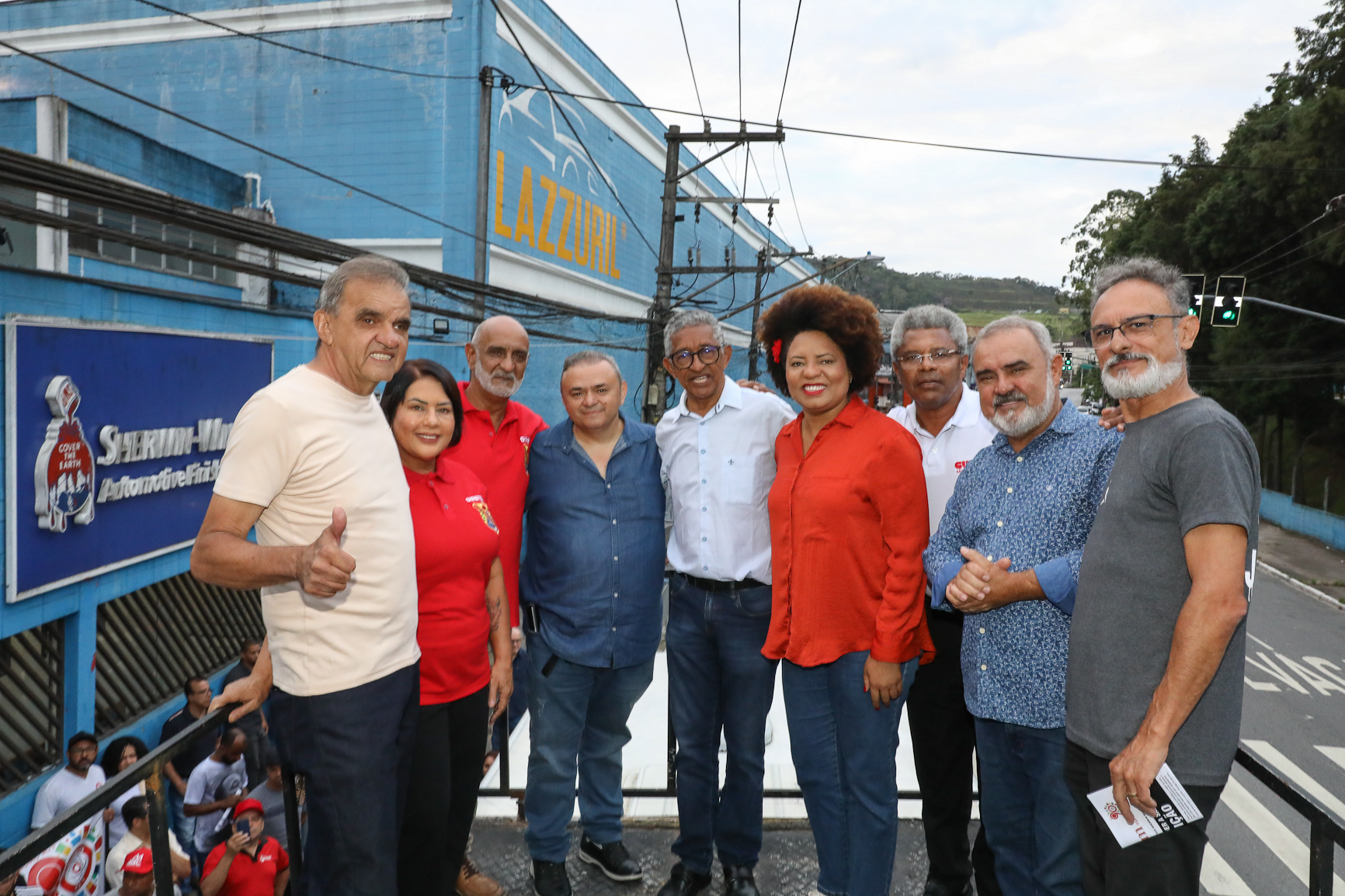 Ato contra a demissão do representante dos trabalhadores por injusta causa na Sherwin Williams. Estrada do Montanhão, 3.000 - São Bernardo do Campo/SP. Fotos Dino Santos. Brasil_13_02_2026.