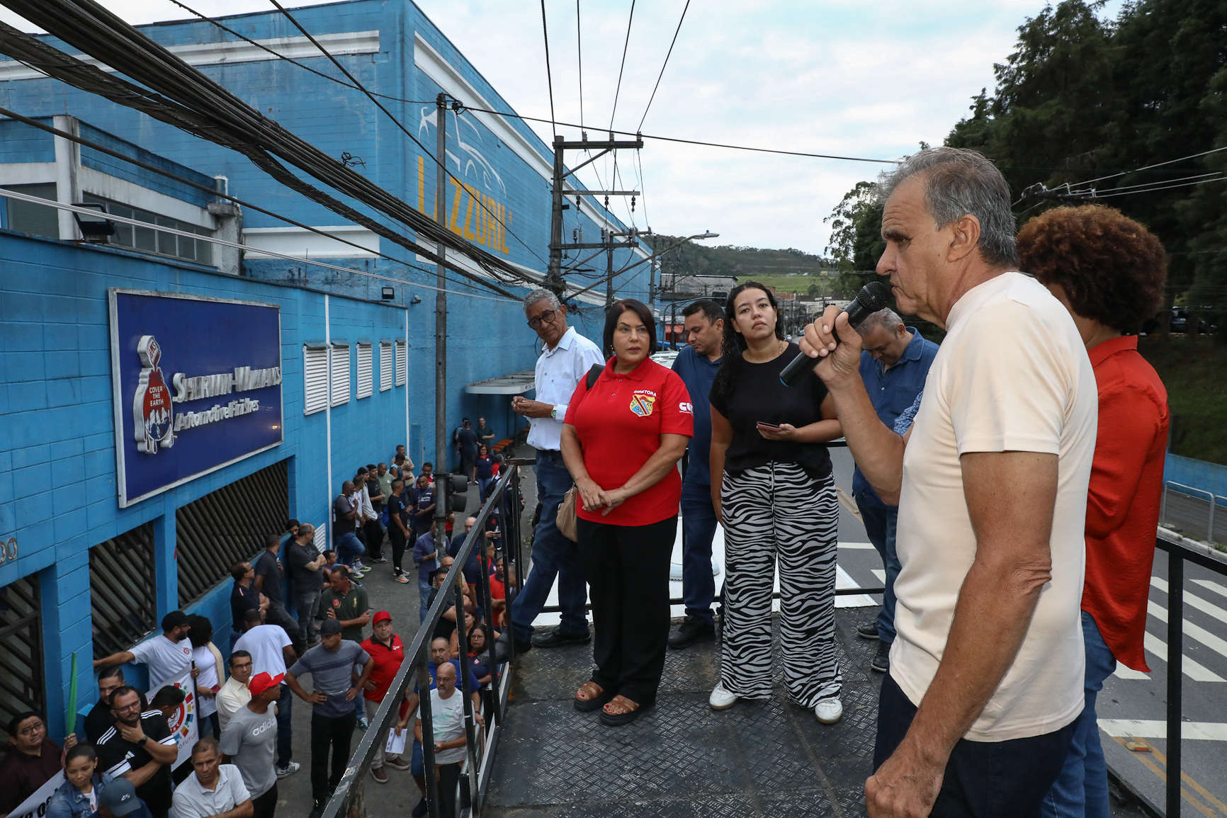 Ato contra a demissão do representante dos trabalhadores por injusta causa na Sherwin Williams. Estrada do Montanhão, 3.000 - São Bernardo do Campo/SP. Fotos Dino Santos. Brasil_13_02_2026.