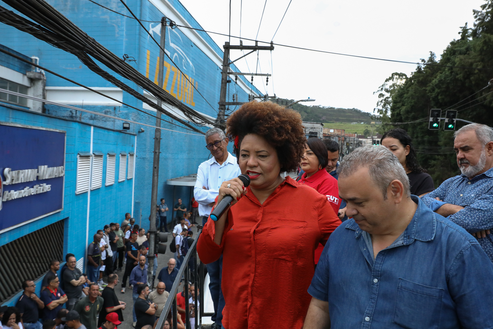 Ato contra a demissão do representante dos trabalhadores por injusta causa na Sherwin Williams. Estrada do Montanhão, 3.000 - São Bernardo do Campo/SP. Fotos Dino Santos. Brasil_13_02_2026.