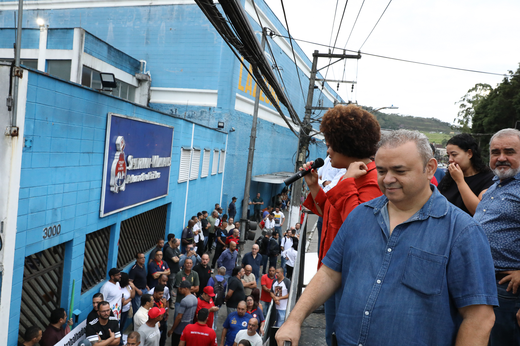 Ato contra a demissão do representante dos trabalhadores por injusta causa na Sherwin Williams. Estrada do Montanhão, 3.000 - São Bernardo do Campo/SP. Fotos Dino Santos. Brasil_13_02_2026.