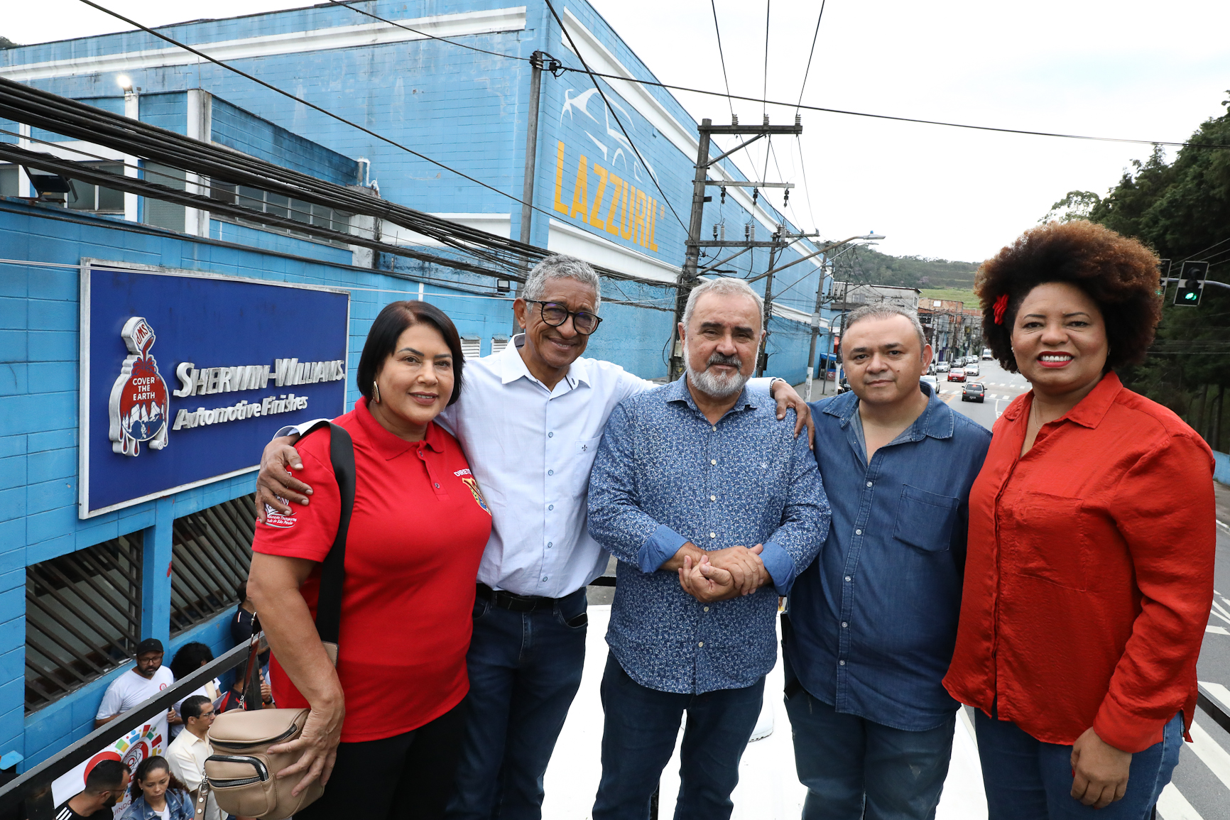 Ato contra a demissão do representante dos trabalhadores por injusta causa na Sherwin Williams. Estrada do Montanhão, 3.000 - São Bernardo do Campo/SP. Fotos Dino Santos. Brasil_13_02_2026.