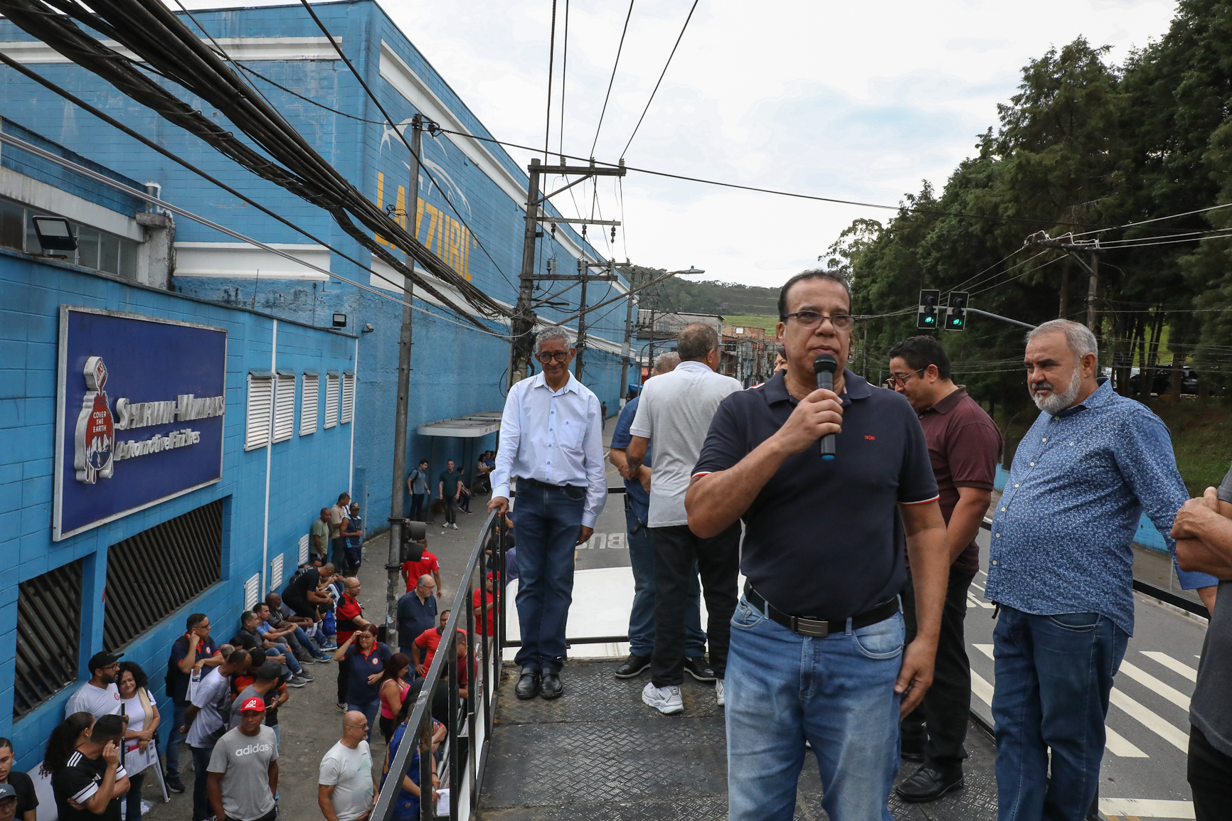 Ato contra a demissão do representante dos trabalhadores por injusta causa na Sherwin Williams. Estrada do Montanhão, 3.000 - São Bernardo do Campo/SP. Fotos Dino Santos. Brasil_13_02_2026.