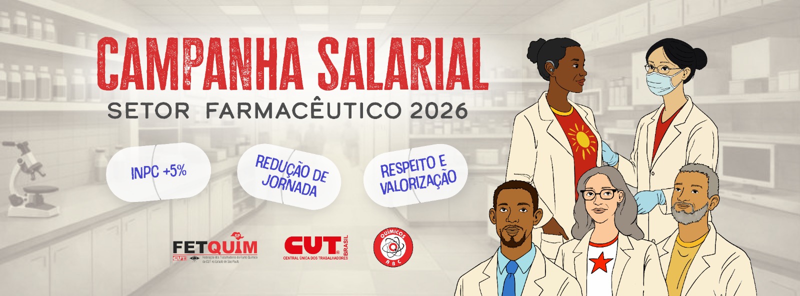 FETQUIM realiza Seminário da Campanha Salarial dos Farmacêuticos 2026
