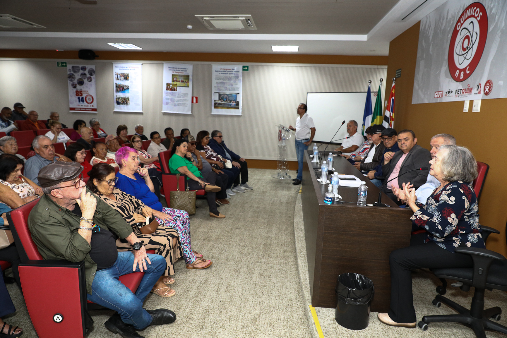 Eleição da nova diretoria da Associação dos Aposentados e Pensionista Químicos do ABC realizado na Sede do Sindicato dos Químicos do ABC realizada na sede do Sindicato dos Químicos do ABC. Rua Senador Flaquer, 813 - Centro de Santo André/SP.