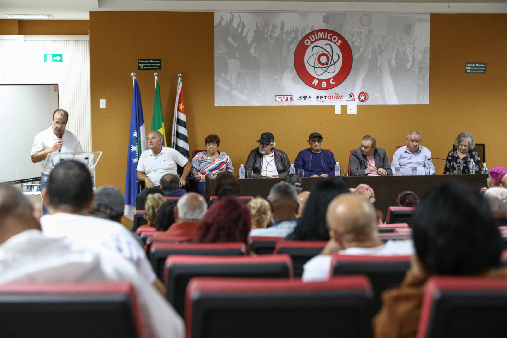Eleição da nova diretoria da Associação dos Aposentados e Pensionista Químicos do ABC realizado na Sede do Sindicato dos Químicos do ABC realizada na sede do Sindicato dos Químicos do ABC. Rua Senador Flaquer, 813 - Centro de Santo André/SP.