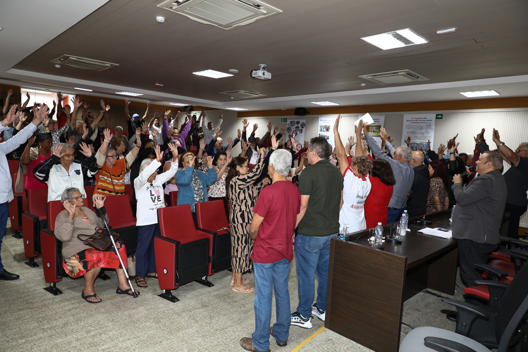 Eleição da nova diretoria da Associação dos Aposentados e Pensionista Químicos do ABC realizado na Sede do Sindicato dos Químicos do ABC realizada na sede do Sindicato dos Químicos do ABC. Rua Senador Flaquer, 813 - Centro de Santo André/SP.