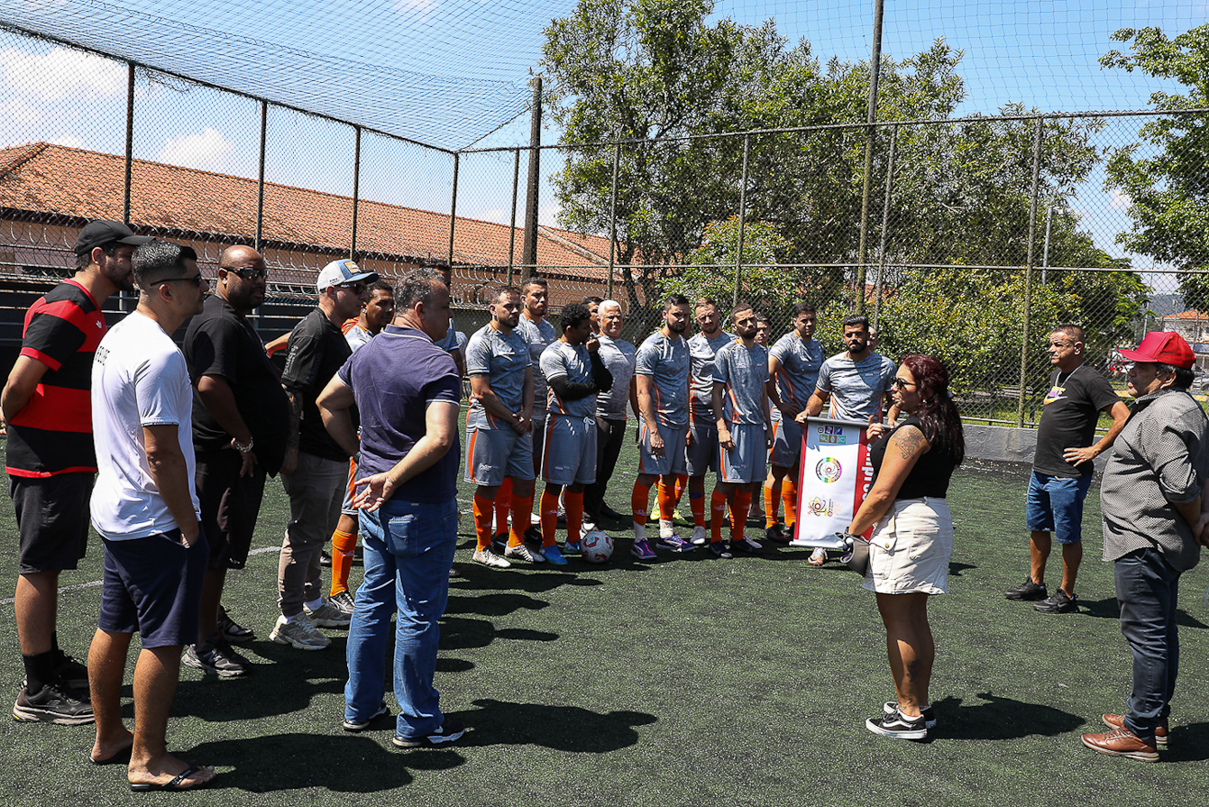 Abertura da Copa Química entre empresas da categoria Química do ABC realizado na Associação do Valdibia em São Bernardo do Campo/SP. Fotos Dino Santos. Brasil_14_03_2025.