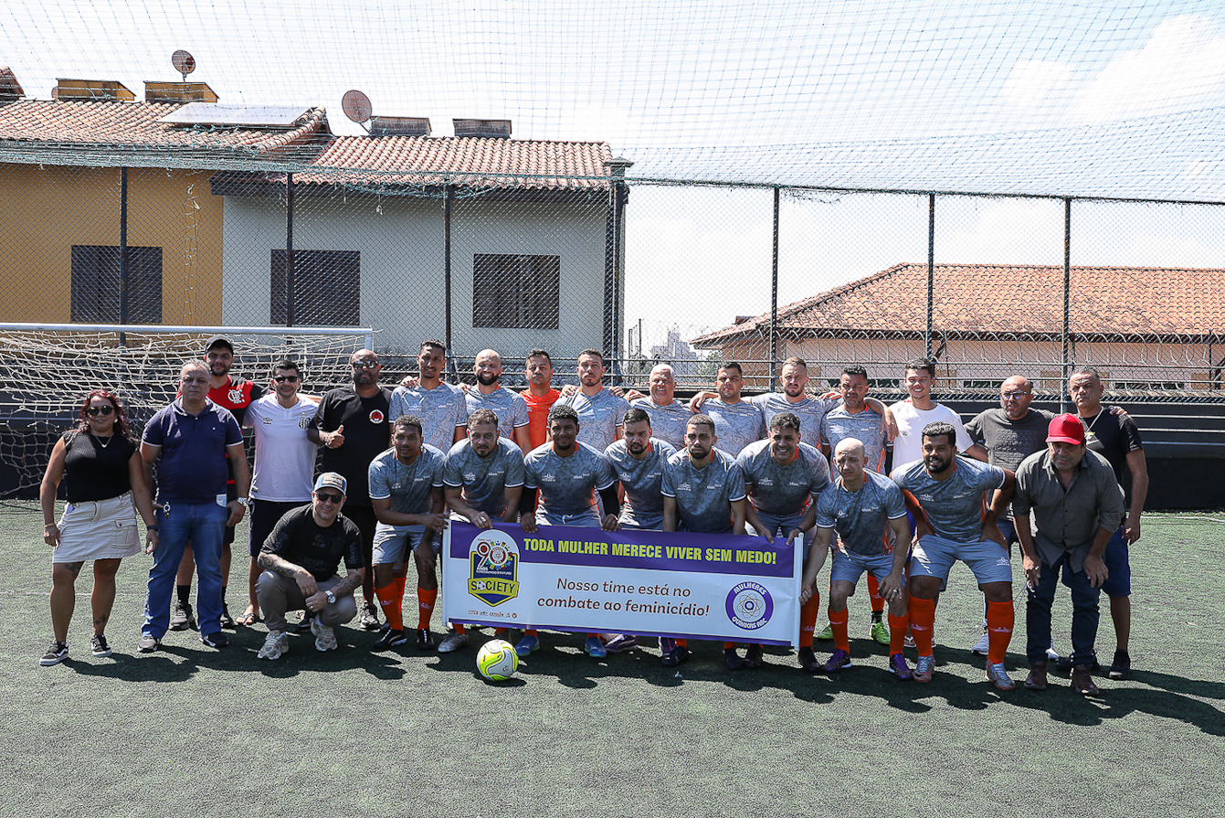 Abertura da Copa Química entre empresas da categoria Química do ABC realizado na Associação do Valdibia em São Bernardo do Campo/SP. Fotos Dino Santos. Brasil_14_03_2025.
