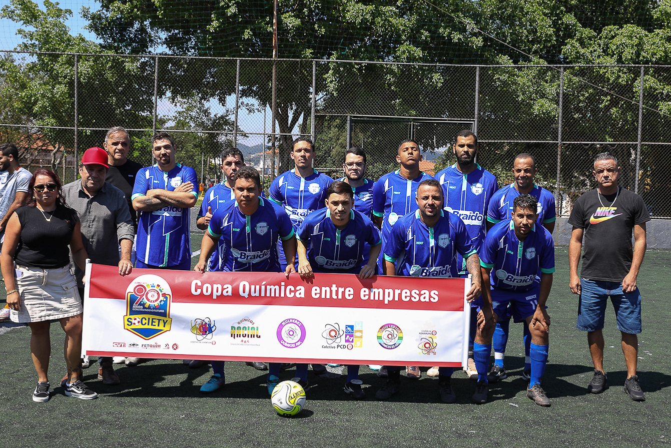 Abertura da Copa Química entre empresas da categoria Química do ABC realizado na Associação do Valdibia em São Bernardo do Campo/SP. Fotos Dino Santos. Brasil_14_03_2025.