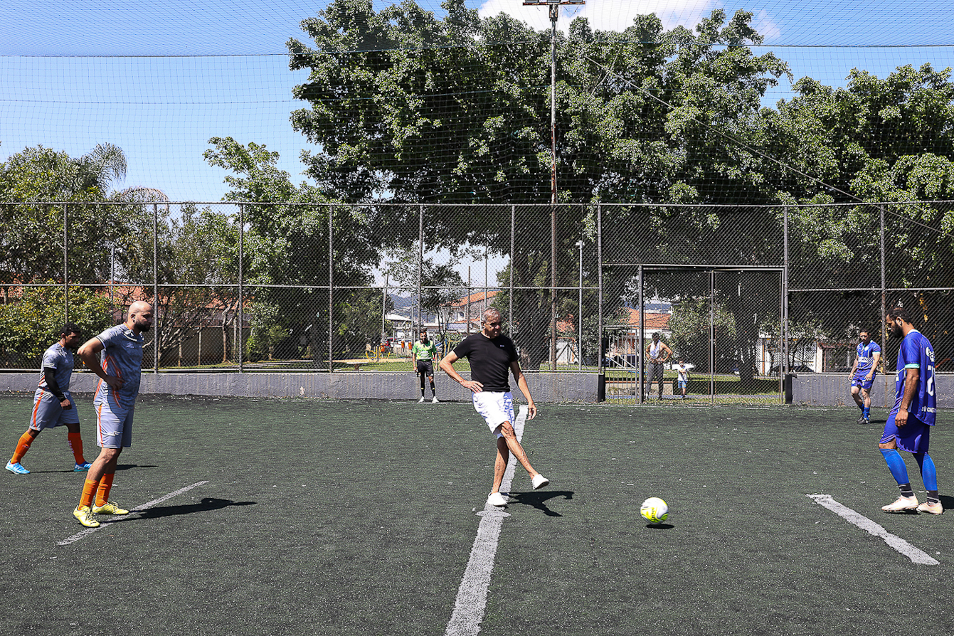 Abertura da Copa Química entre empresas da categoria Química do ABC realizado na Associação do Valdibia em São Bernardo do Campo/SP. Fotos Dino Santos. Brasil_14_03_2025.