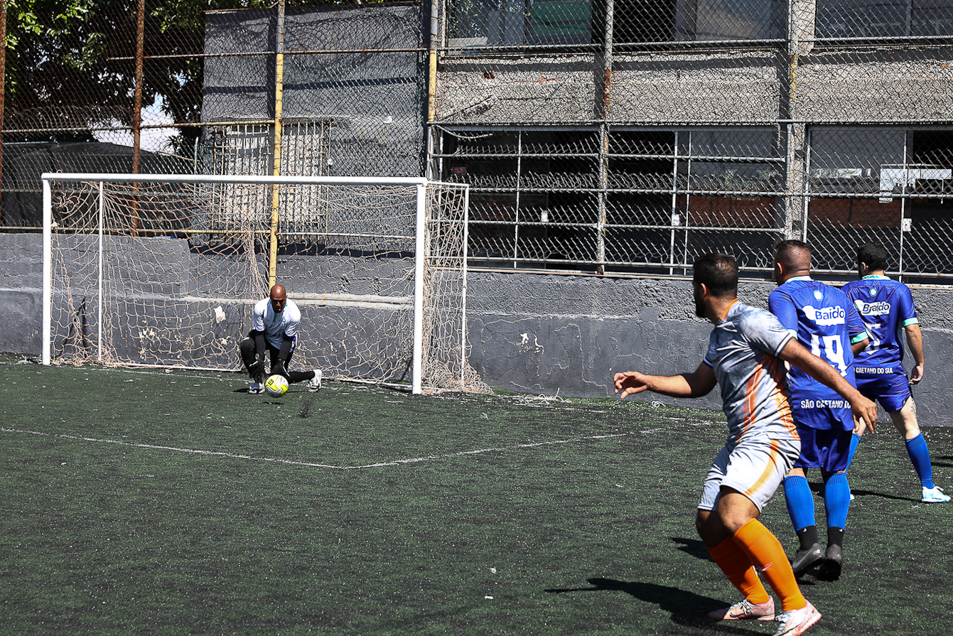 Abertura da Copa Química entre empresas da categoria Química do ABC realizado na Associação do Valdibia em São Bernardo do Campo/SP. Fotos Dino Santos. Brasil_14_03_2025.
