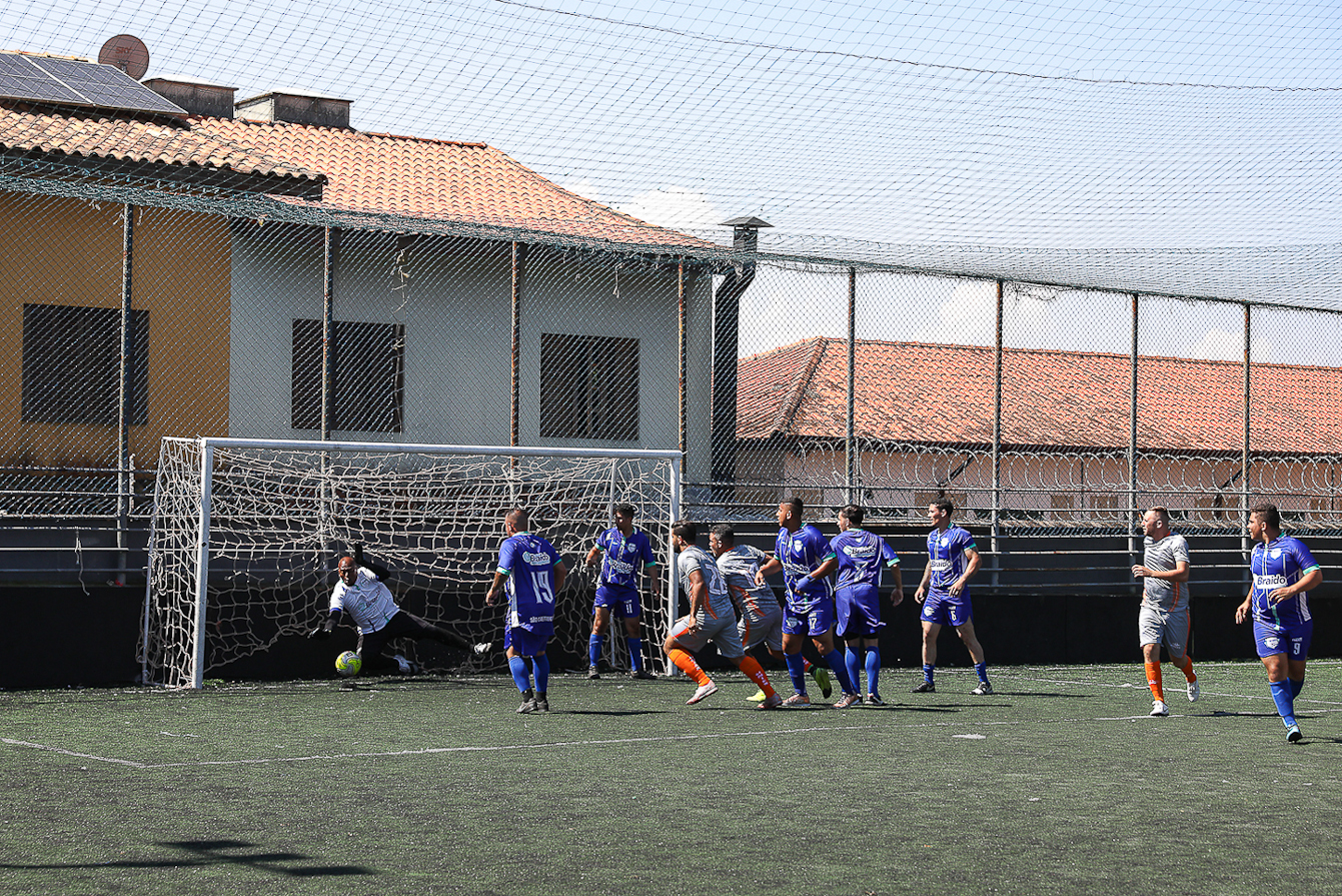 Abertura da Copa Química entre empresas da categoria Química do ABC realizado na Associação do Valdibia em São Bernardo do Campo/SP. Fotos Dino Santos. Brasil_14_03_2025.