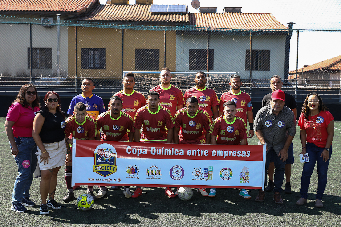 Abertura da Copa Química entre empresas da categoria Química do ABC realizado na Associação do Valdibia em São Bernardo do Campo/SP. Fotos Dino Santos. Brasil_14_03_2025.