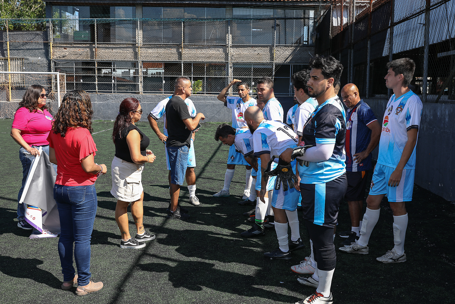 Abertura da Copa Química entre empresas da categoria Química do ABC realizado na Associação do Valdibia em São Bernardo do Campo/SP. Fotos Dino Santos. Brasil_14_03_2025.