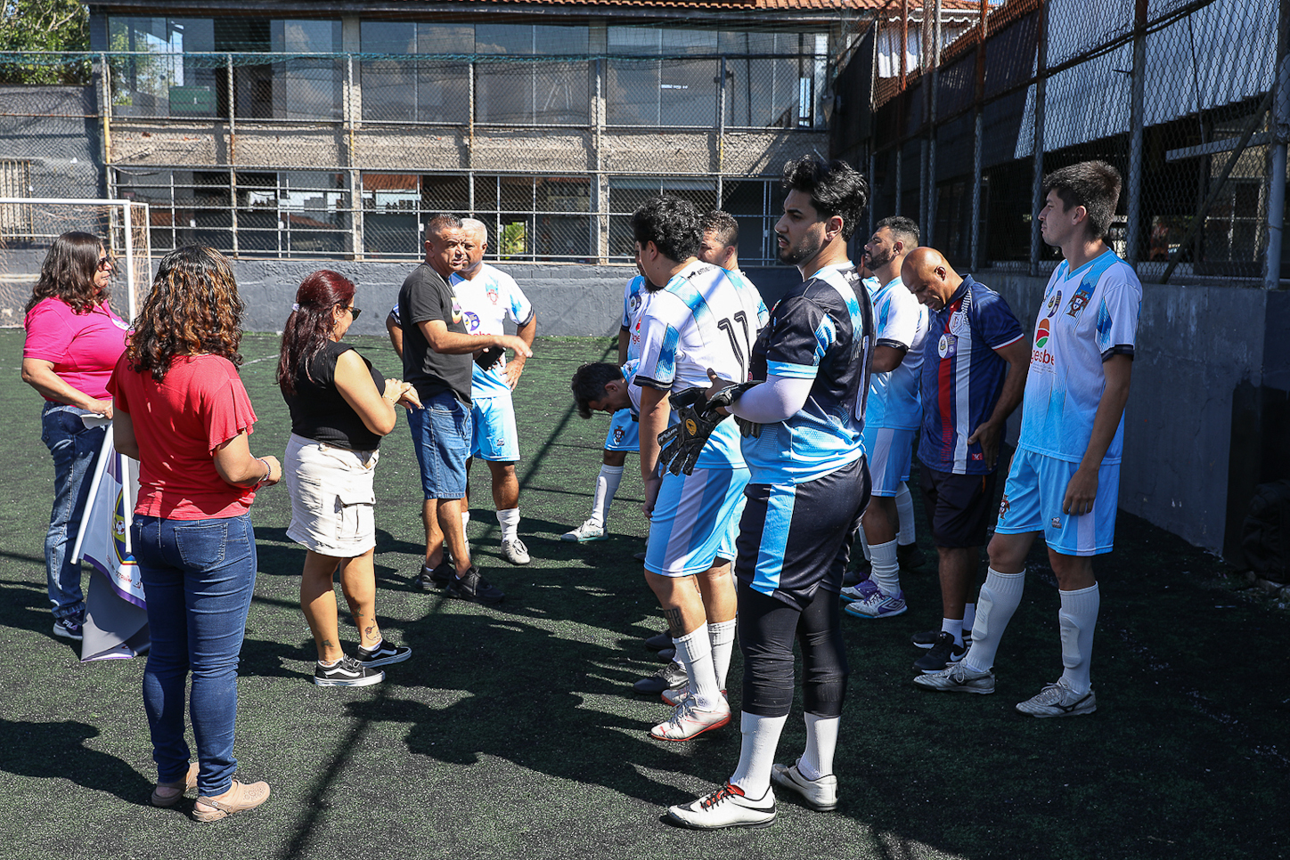 Abertura da Copa Química entre empresas da categoria Química do ABC realizado na Associação do Valdibia em São Bernardo do Campo/SP. Fotos Dino Santos. Brasil_14_03_2025.