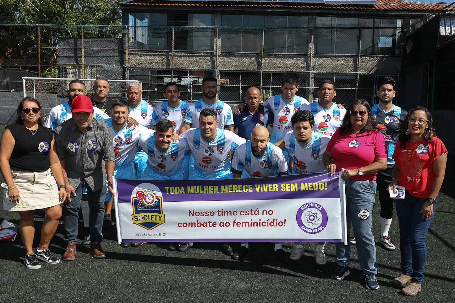 Abertura da Copa Química entre empresas da categoria Química do ABC realizado na Associação do Valdibia em São Bernardo do Campo/SP. Fotos Dino Santos. Brasil_14_03_2025.