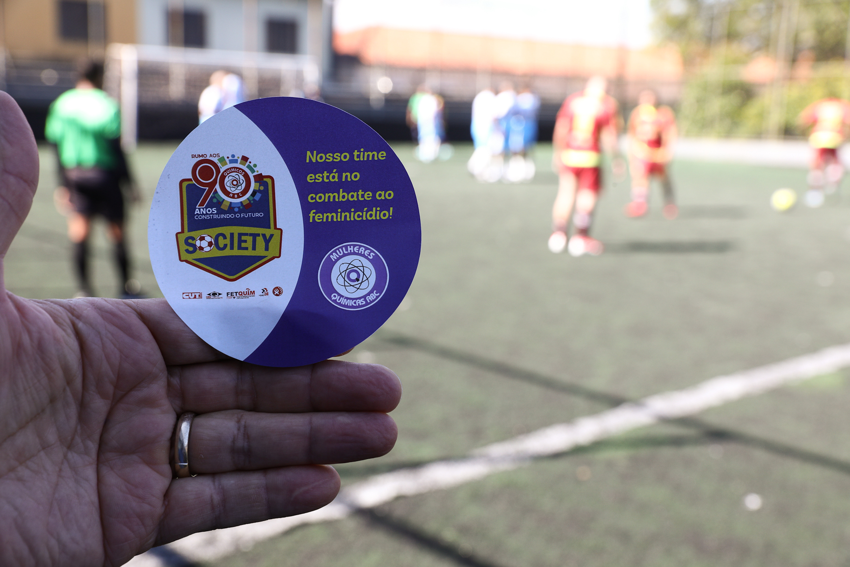 Abertura da Copa Química entre empresas da categoria Química do ABC realizado na Associação do Valdibia em São Bernardo do Campo/SP. Fotos Dino Santos. Brasil_14_03_2025.