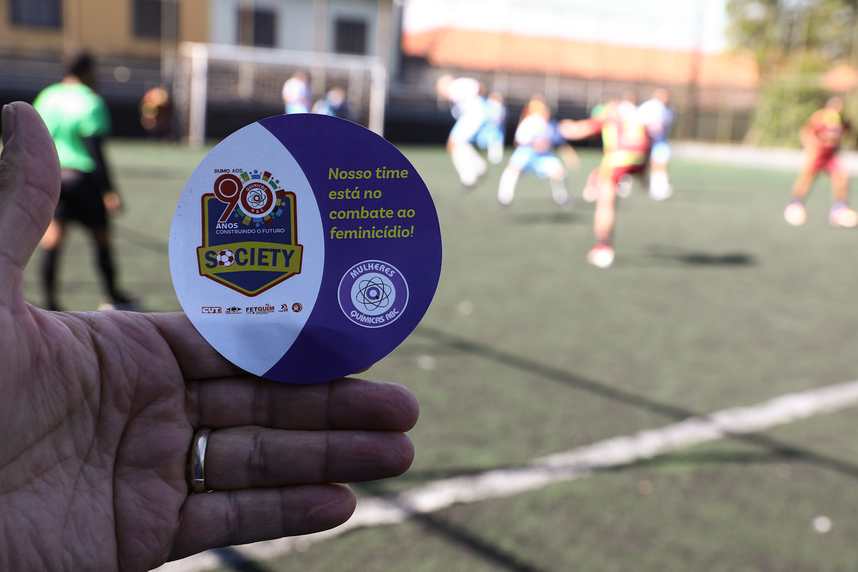 Abertura da Copa Química entre empresas da categoria Química do ABC realizado na Associação do Valdibia em São Bernardo do Campo/SP. Fotos Dino Santos. Brasil_14_03_2025.