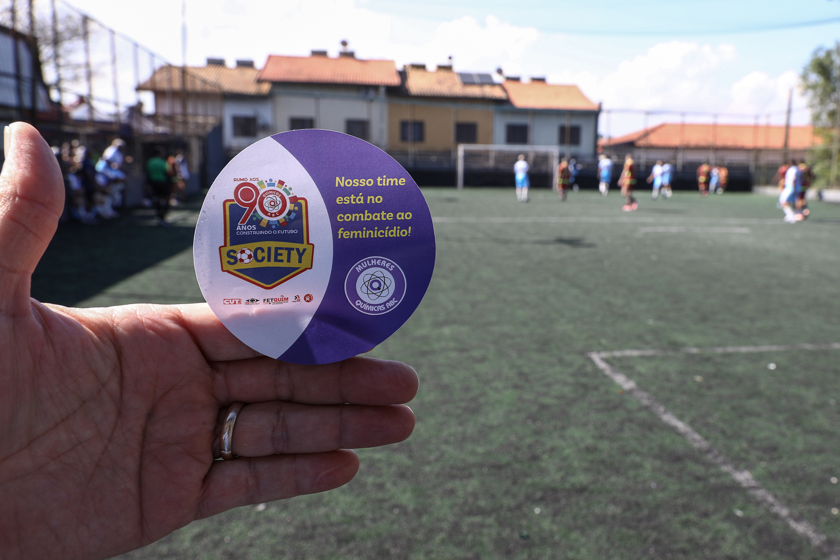 Abertura da Copa Química entre empresas da categoria Química do ABC realizado na Associação do Valdibia em São Bernardo do Campo/SP. Fotos Dino Santos. Brasil_14_03_2025.