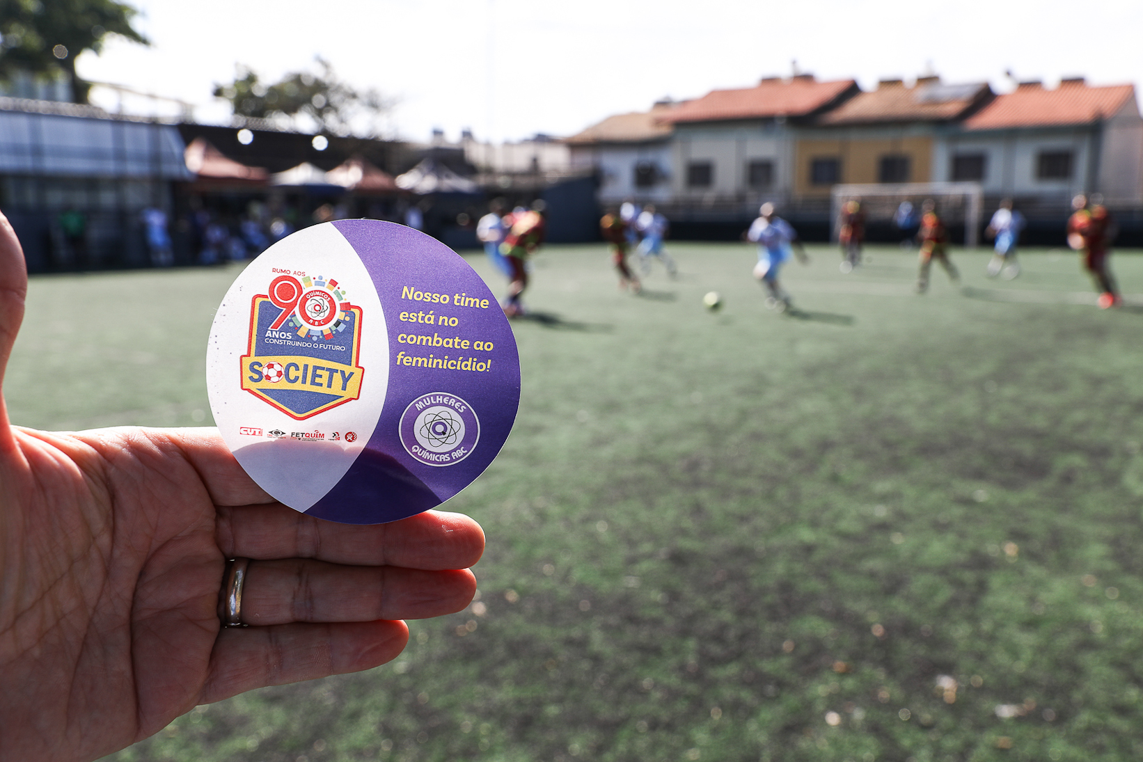 Abertura da Copa Química entre empresas da categoria Química do ABC realizado na Associação do Valdibia em São Bernardo do Campo/SP. Fotos Dino Santos. Brasil_14_03_2025.