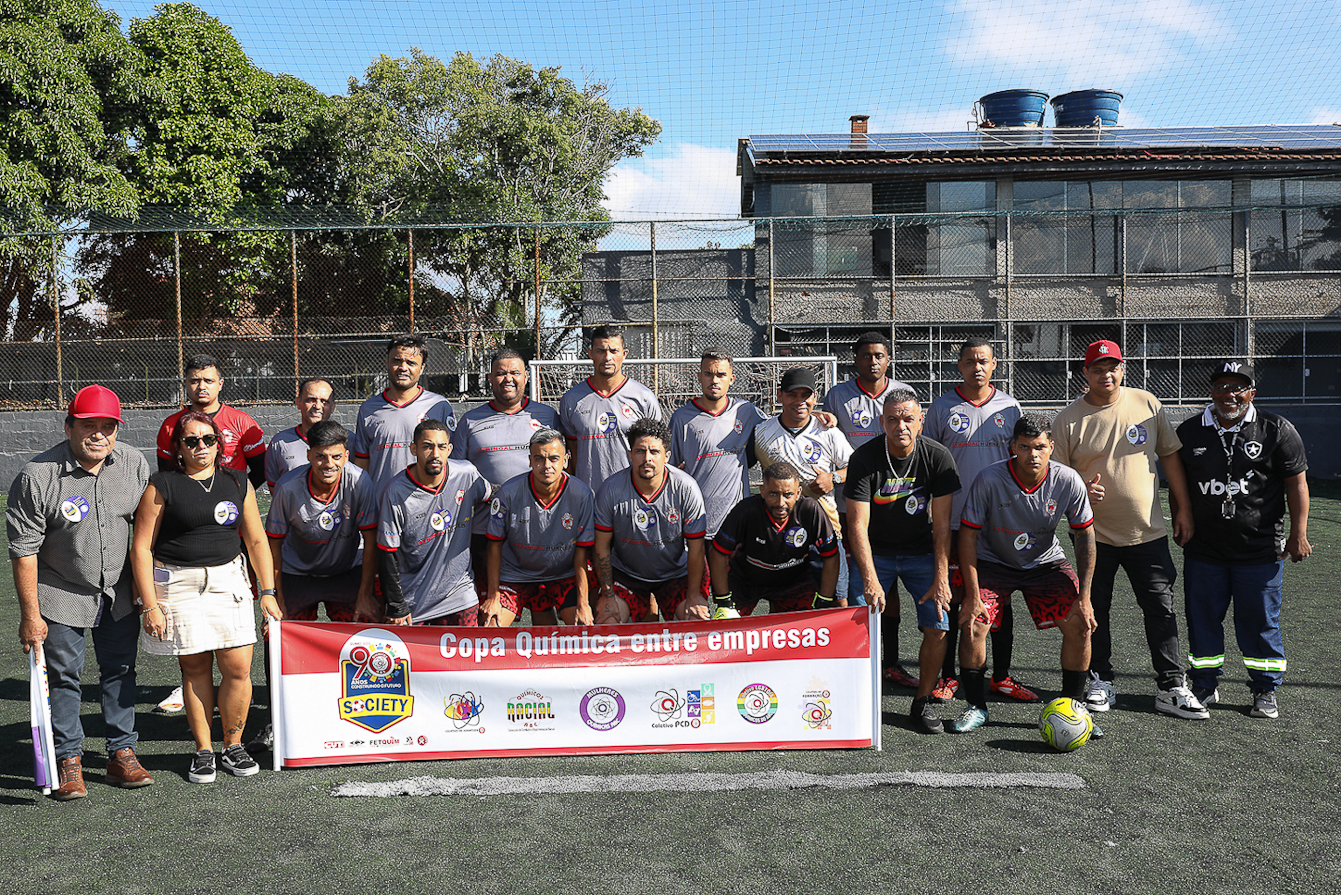 Abertura da Copa Química entre empresas da categoria Química do ABC realizado na Associação do Valdibia em São Bernardo do Campo/SP. Fotos Dino Santos. Brasil_14_03_2025.