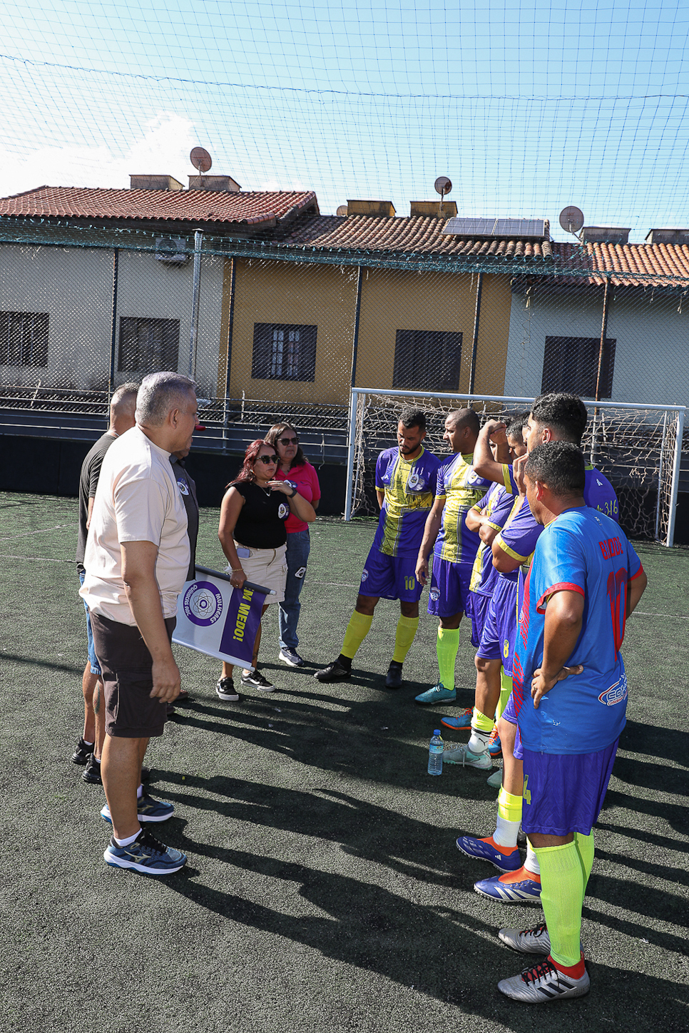 Abertura da Copa Química entre empresas da categoria Química do ABC realizado na Associação do Valdibia em São Bernardo do Campo/SP. Fotos Dino Santos. Brasil_14_03_2025.