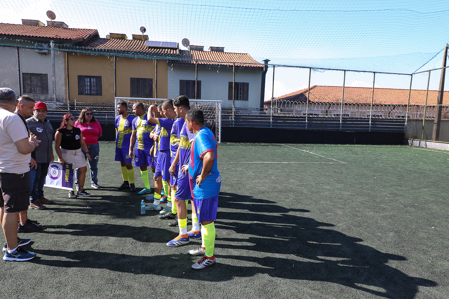 Abertura da Copa Química entre empresas da categoria Química do ABC realizado na Associação do Valdibia em São Bernardo do Campo/SP. Fotos Dino Santos. Brasil_14_03_2025.