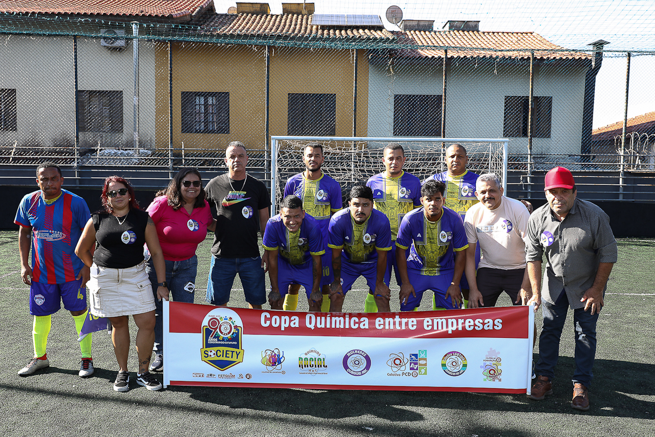 Abertura da Copa Química entre empresas da categoria Química do ABC realizado na Associação do Valdibia em São Bernardo do Campo/SP. Fotos Dino Santos. Brasil_14_03_2025.