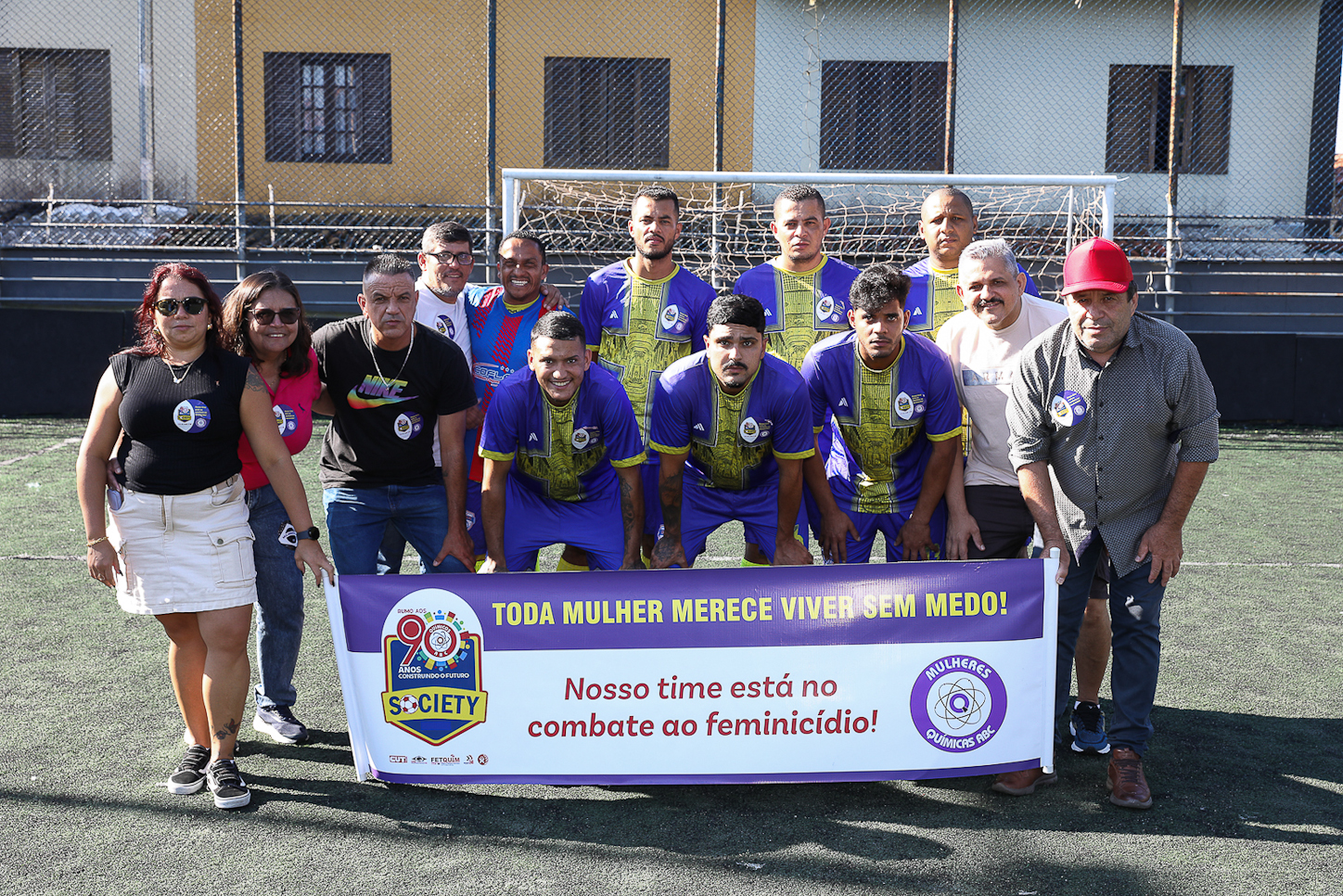 Abertura da Copa Química entre empresas da categoria Química do ABC realizado na Associação do Valdibia em São Bernardo do Campo/SP. Fotos Dino Santos. Brasil_14_03_2025.
