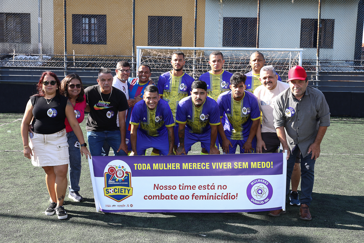 Abertura da Copa Química entre empresas da categoria Química do ABC realizado na Associação do Valdibia em São Bernardo do Campo/SP. Fotos Dino Santos. Brasil_14_03_2025.