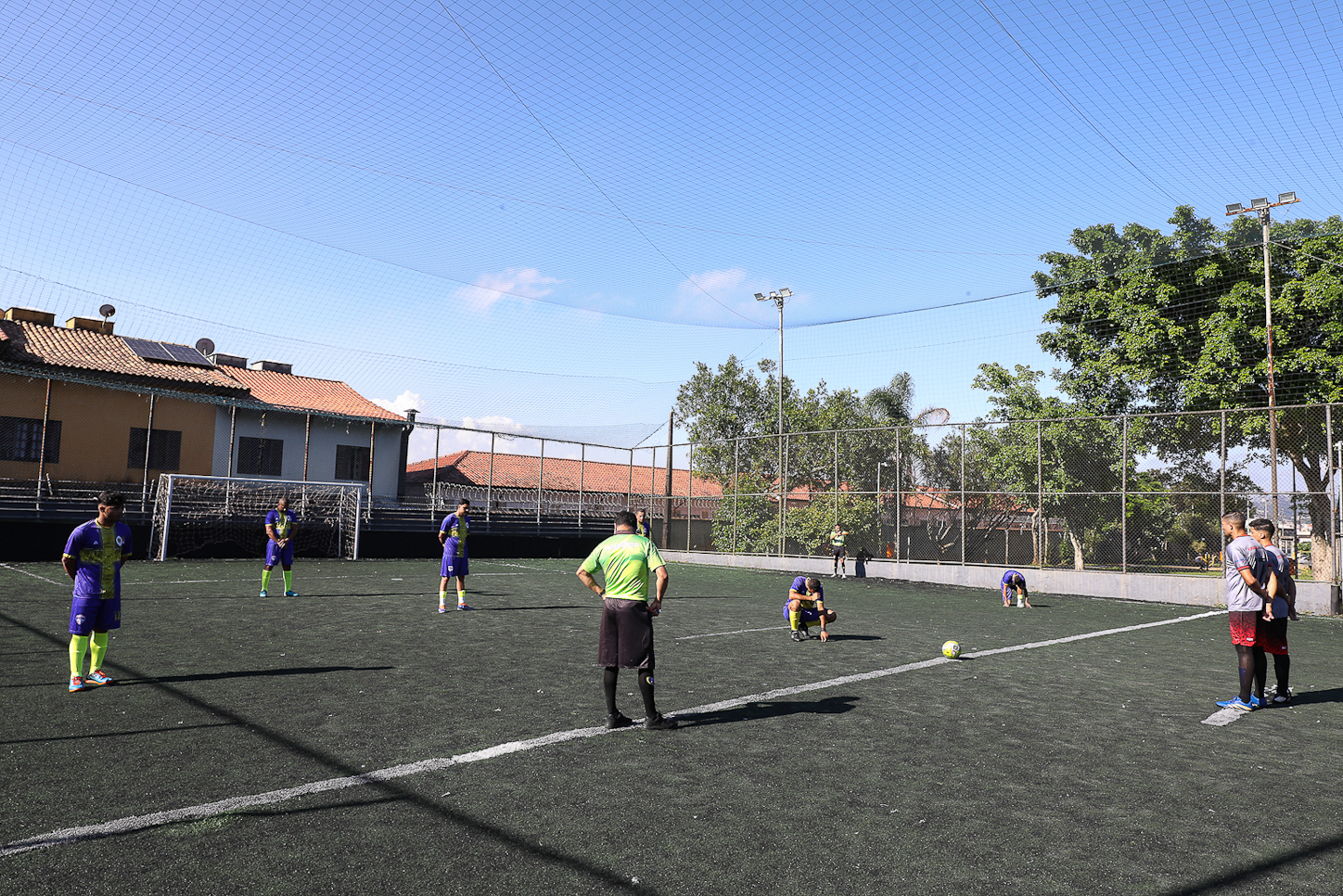 Abertura da Copa Química entre empresas da categoria Química do ABC realizado na Associação do Valdibia em São Bernardo do Campo/SP. Fotos Dino Santos. Brasil_14_03_2025.