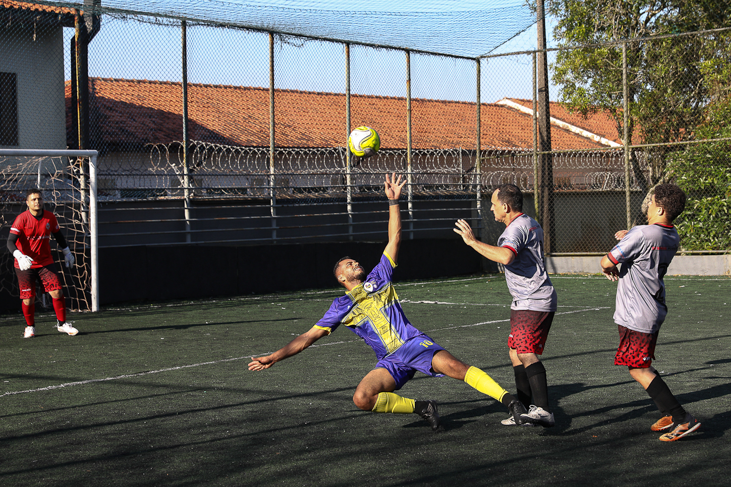 Abertura da Copa Química entre empresas da categoria Química do ABC realizado na Associação do Valdibia em São Bernardo do Campo/SP. Fotos Dino Santos. Brasil_14_03_2025.
