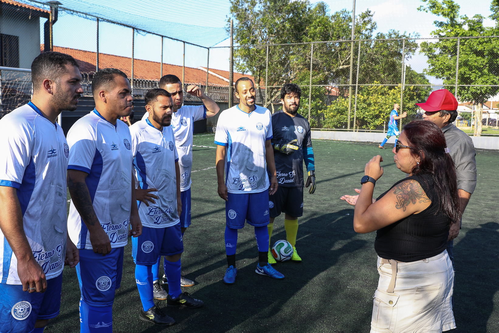 Abertura da Copa Química entre empresas da categoria Química do ABC realizado na Associação do Valdibia em São Bernardo do Campo/SP. Fotos Dino Santos. Brasil_14_03_2025.