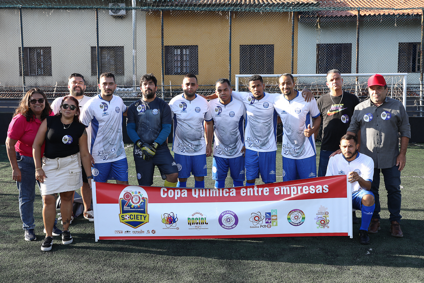 Abertura da Copa Química entre empresas da categoria Química do ABC realizado na Associação do Valdibia em São Bernardo do Campo/SP. Fotos Dino Santos. Brasil_14_03_2025.