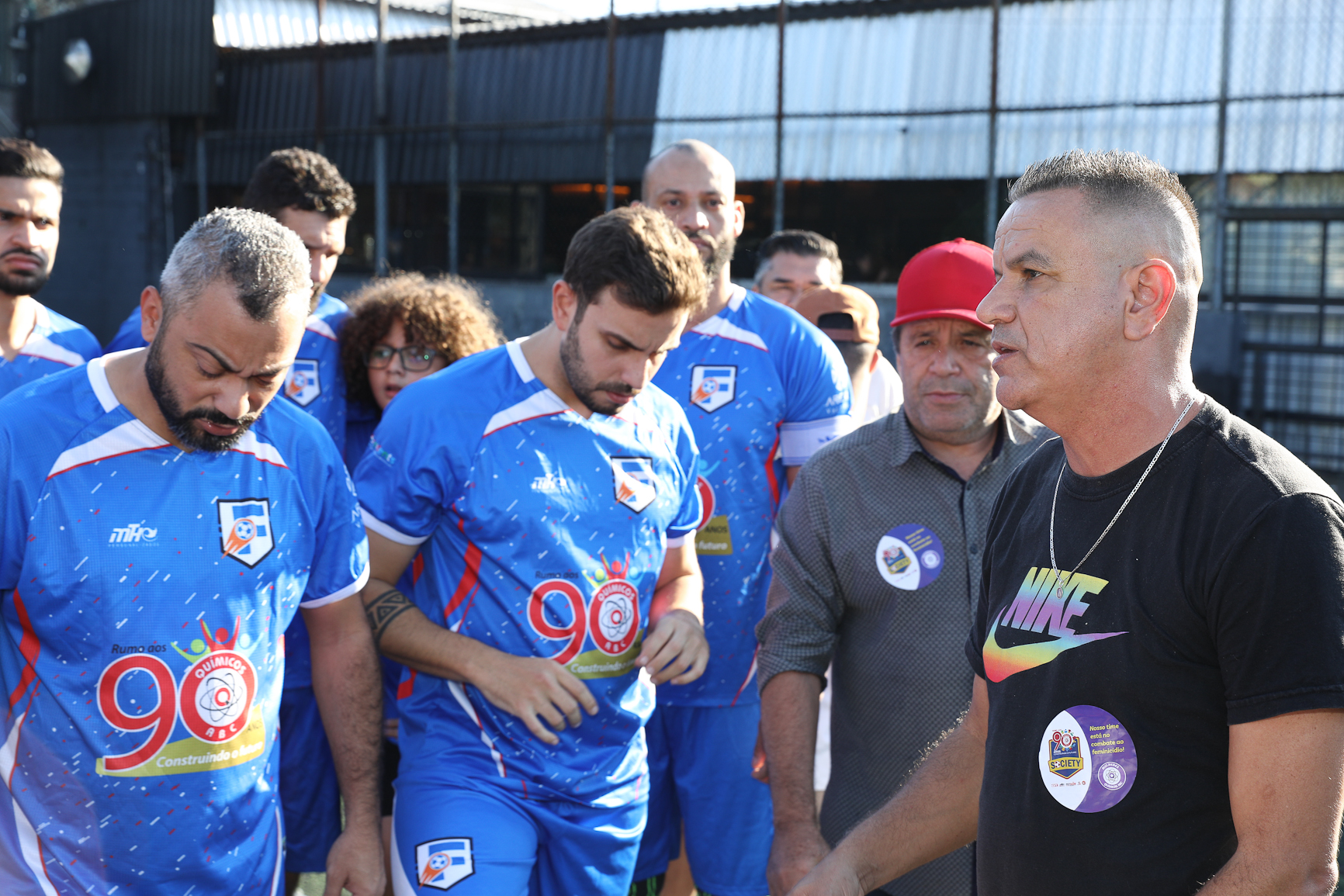 Abertura da Copa Química entre empresas da categoria Química do ABC realizado na Associação do Valdibia em São Bernardo do Campo/SP. Fotos Dino Santos. Brasil_14_03_2025.