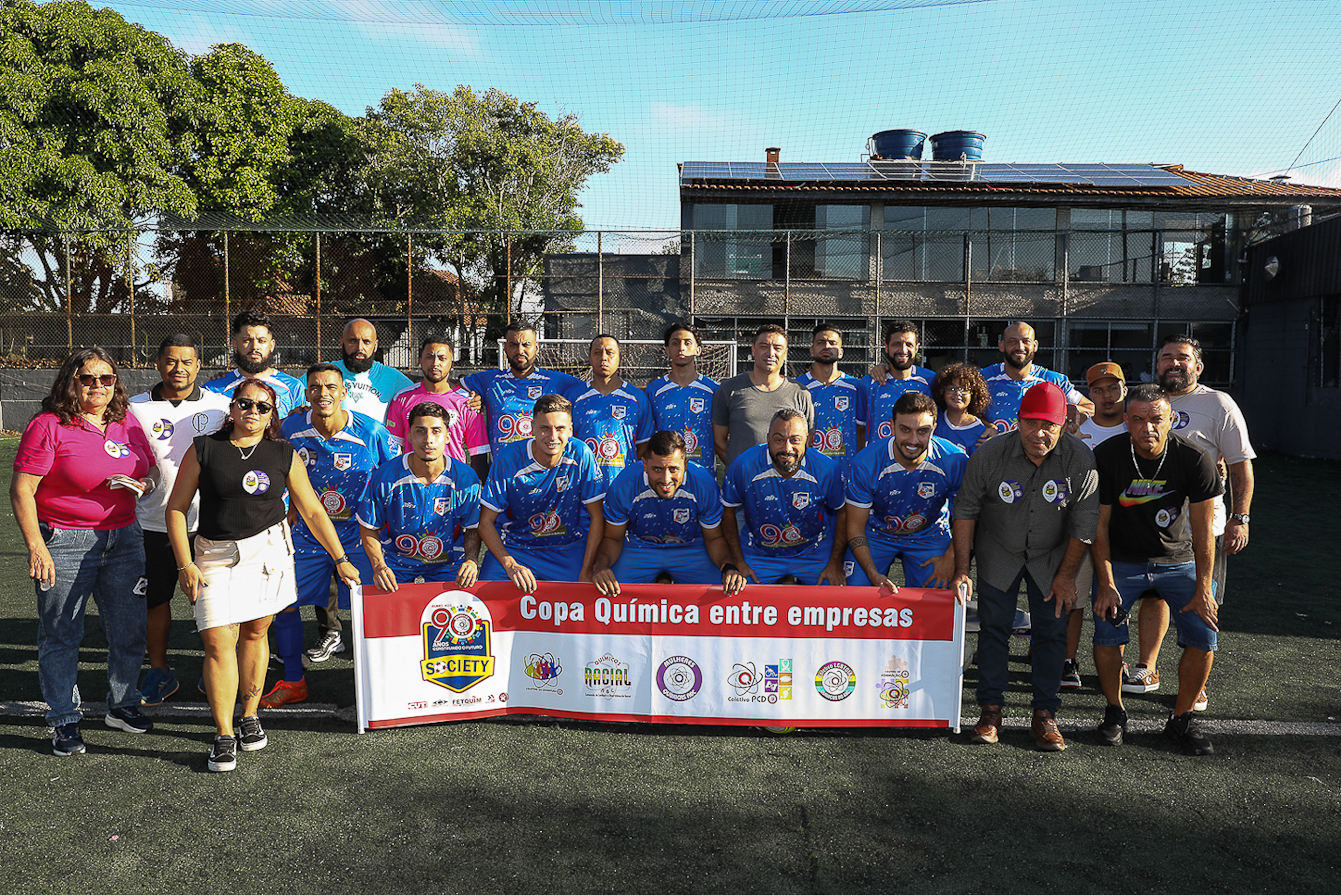 Abertura da Copa Química entre empresas da categoria Química do ABC realizado na Associação do Valdibia em São Bernardo do Campo/SP. Fotos Dino Santos. Brasil_14_03_2025.