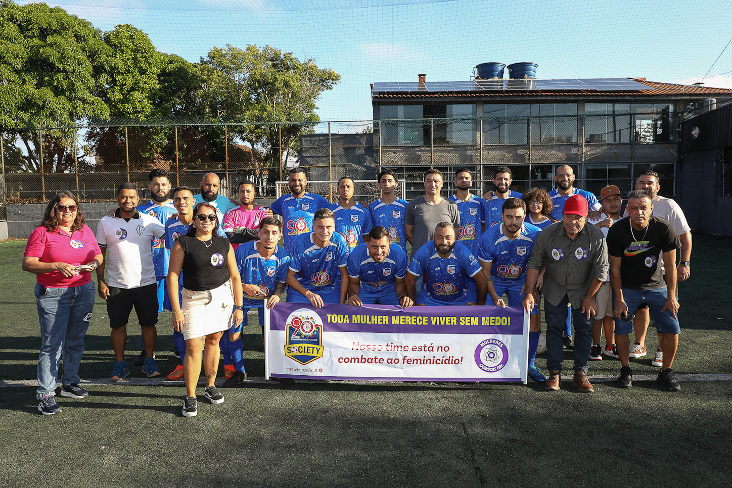 Abertura da Copa Química entre empresas da categoria Química do ABC realizado na Associação do Valdibia em São Bernardo do Campo/SP. Fotos Dino Santos. Brasil_14_03_2025.