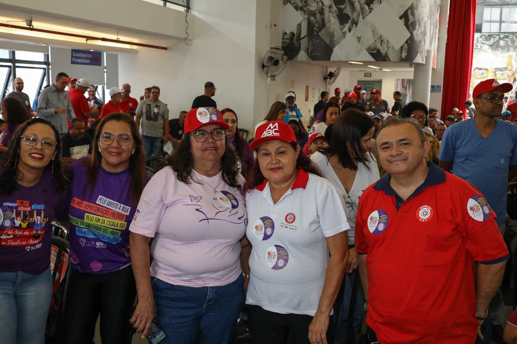 Lançamento da cartilha papo de homen contra a violência a mulher no Sindicato dos Metelúrgicos do ABC com a presensa da ministra das Mulheres do Governo Federal, Márcia Lopes realizado no Sindicato dos Metalúrgicos do ABC. Rua João Basso, 231 - Centro de SBC/SP. Fotos Dino Santos. Brasil_19_03_2026.