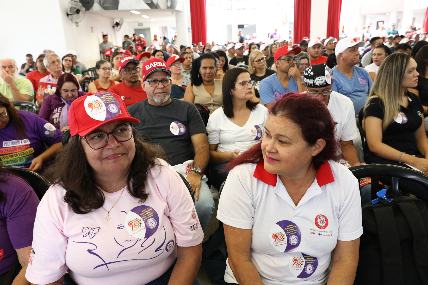 Lançamento da cartilha papo de homen contra a violência a mulher no Sindicato dos Metelúrgicos do ABC com a presensa da ministra das Mulheres do Governo Federal, Márcia Lopes realizado no Sindicato dos Metalúrgicos do ABC. Rua João Basso, 231 - Centro de SBC/SP. Fotos Dino Santos. Brasil_19_03_2026.