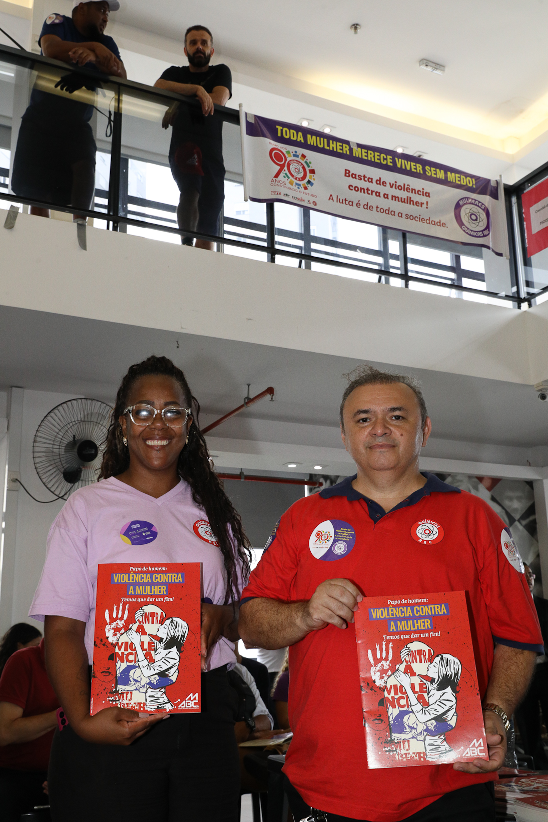 Lançamento da cartilha papo de homen contra a violência a mulher no Sindicato dos Metelúrgicos do ABC com a presensa da ministra das Mulheres do Governo Federal, Márcia Lopes realizado no Sindicato dos Metalúrgicos do ABC. Rua João Basso, 231 - Centro de SBC/SP. Fotos Dino Santos. Brasil_19_03_2026.