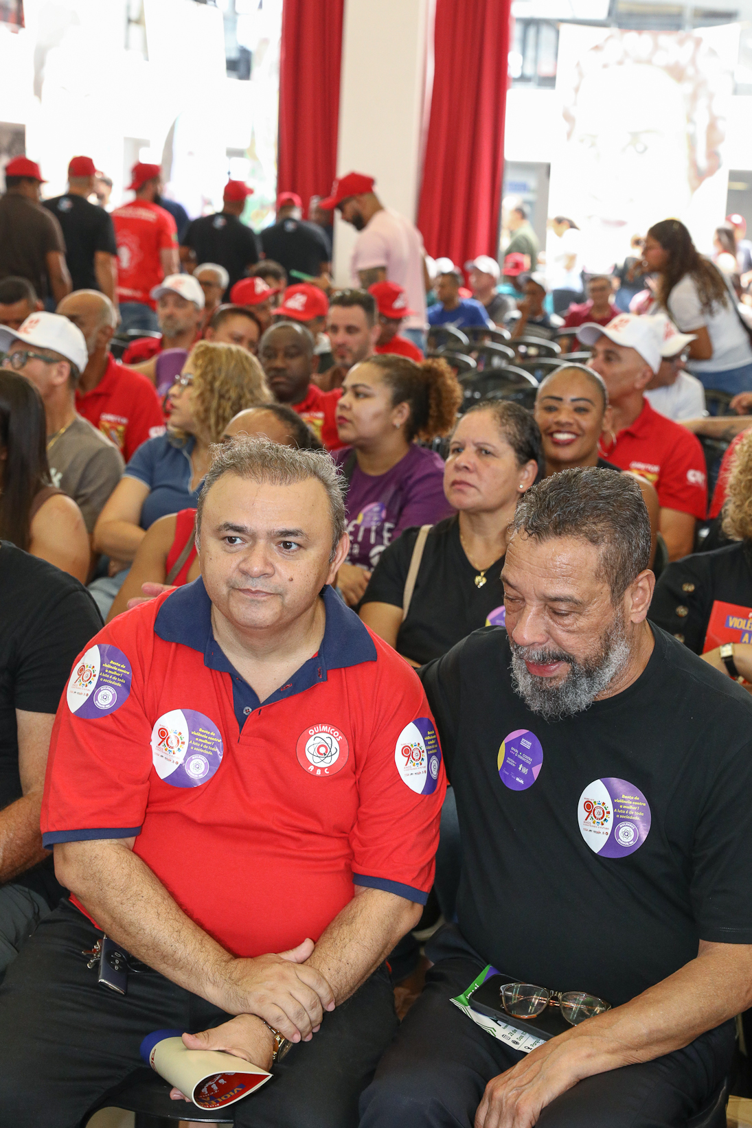 Lançamento da cartilha papo de homen contra a violência a mulher no Sindicato dos Metelúrgicos do ABC com a presensa da ministra das Mulheres do Governo Federal, Márcia Lopes realizado no Sindicato dos Metalúrgicos do ABC. Rua João Basso, 231 - Centro de SBC/SP. Fotos Dino Santos. Brasil_19_03_2026.