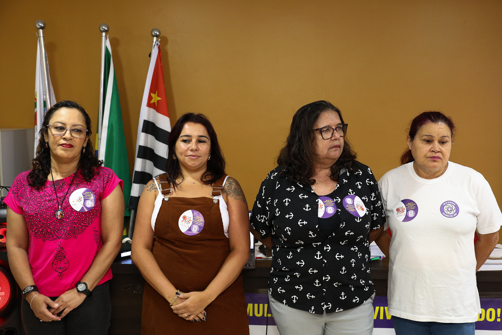 Roda de conversa entre as Mulheres Químicas do ABC com o tema; Combate á violência a mulher realizado na sede do Sindicato dos Químicos do BAC. Rua dos Brilhantes, 232 - Jardim Donini, Diadema/SP. Fotos Dino Santos. Brasil_20_03_2026.